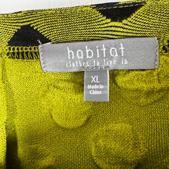 Habitat Clothes To Live In Top Lime Dot Long Sleeves Tunic Women’s XL Artsy - Picture 7 of 14
